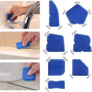 silicone sealant finishing grout tools kit (blue, 12 pieces)