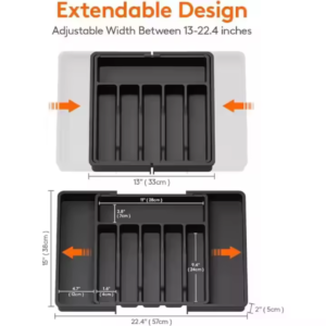 kitchen plastic expandable utensil tray silverware drawer organizer flatware cutlery holder storage for spoons – forks – knives